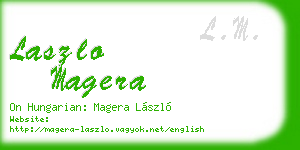 laszlo magera business card